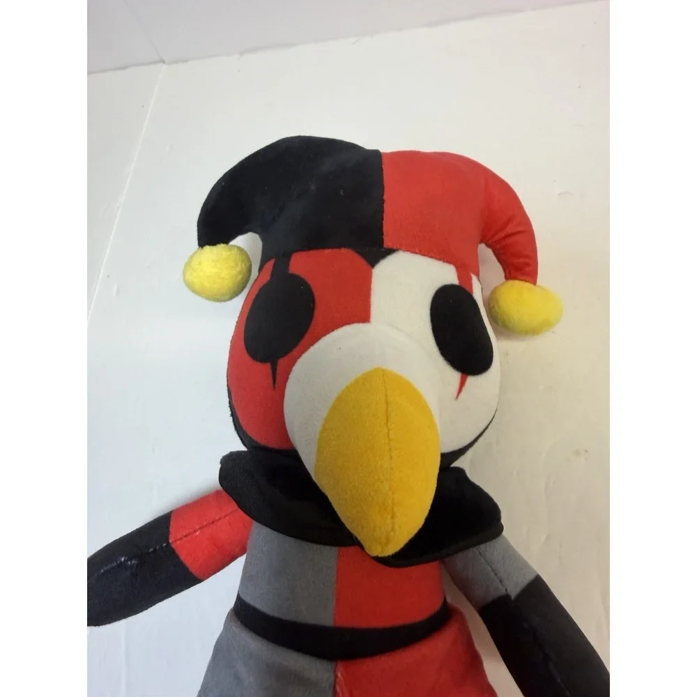 Plague Doctor Jester Red Black Plush Doll 8